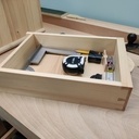 Tiroir sorti montrant les assemblages