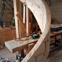 Essai échiffre escalier débillardé 1/4 tournant