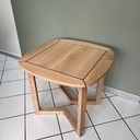 Table d'appoint bouleau, chêne et joints pont de bateau