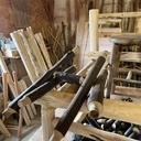 Petit banc en châtaignier