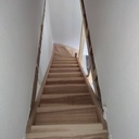 Escalier quart tournant frêne olivier