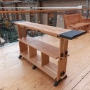 Console en chêne, sans colle ni vis.