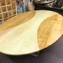 Table ovale deux essences