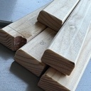 Calibrage longueur et largeur à la scie sous table et quart de rond à la défonceuse sous table