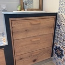 Aménagements sous vasque en chêne