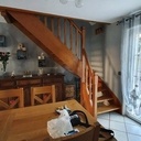 Escalier chêne quart tournant