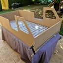 Montage à blanc pour vérifier que le sommier s'insère correctement.