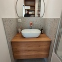 Meuble de salle de bain en chêne