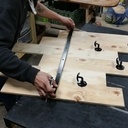 Porte manteaux mural bois et métal