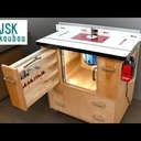 Fabrication d'un meuble pour défonceuse sous table.