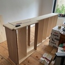 Bibliotheque sectionnable en contreplaque et valchromat