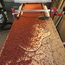 Bans d’usinage homemade (on aperçoit le gabarit dans les copeaux)