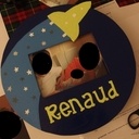 Cadre photo enfant espace étoiles