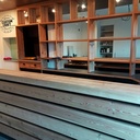 Réalisation du comptoir de l’hôtel restaurant Au moulin du pont.