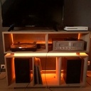 Meuble tv/vinyle en chêne