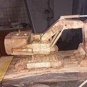 Wooden Pelleteuse en frêne caterpillar 6015b