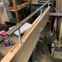 Etagères flottantes bords naturels en chêne