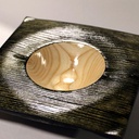 Bol tourné et coloré « soleil noir »