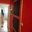 Premier "chantier" porte coulissante et porte "normale" (chene/valchromat)