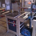 Meuble de mortaiseuse Hêtre et CP bakélisé