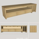 Meuble TV en chêne massif