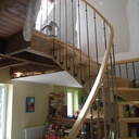 Escalier courbe à l'anglaise sans contre marche