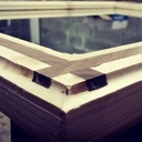 Cadre de miroir avec inserts