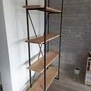 Bibliothèque acier/chêne