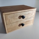 Boite à 2 tiroirs en chêne et érable