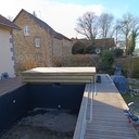 Terrasse coulissante piscine