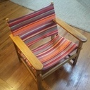 Fauteuil bois et toile