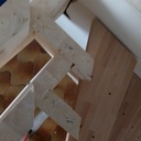 Escalier quart tournant double limon central V2