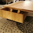 Table basse à double plateaux relevables