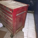 Servante Wurth rouge en métal (5 tiroirs) - visible à Paris