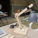 Lampe bois articulé