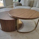 Tables gigognes plaqué noyer américain