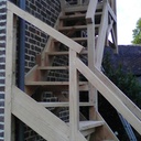 Escalier 1/4 tournant droite  2016,  Pin Douglas