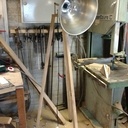 Lampe trepied gamelle indus