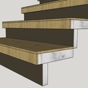 Doublage bois escalier pierre