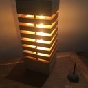 Lampe bois beton