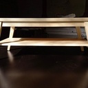 Table basse. Frêne Olivier.