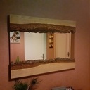 Live edge mirror => Bois brut