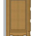 Commode trois tiroirs sculptés dans le style liégeois