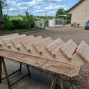 Fabrication d'un escalier en bois pour piscine hors sol