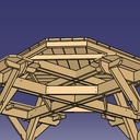 Table de terrasse à 8 places en Acacia