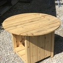 Table basse extérieure, plateau rond