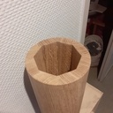 Habillage de vase en chêne