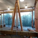 Levage à la chèvre #2. Deux sommiers pour un plancher.