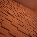 Un mur de briquettes...en bois !