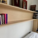 Tête de lit en latté plaqué hêtre